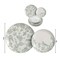 32 Count Yaffa Design Paper Plates Combo Set Elegant Disposable Dinnerware 10 In. + 8 In.